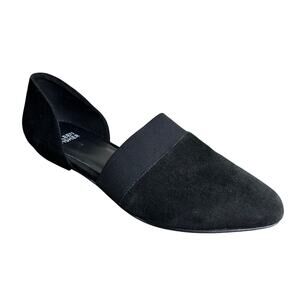 Eileen Fisher‎ Shoes Flute Suede Flat Size 7.5 Black Slip On Comfort Casual